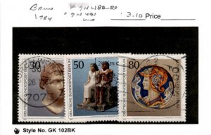 Germany - Berlin, Postage Stamp, #9N488-89, 491 Used, 1984 Museum (AE)