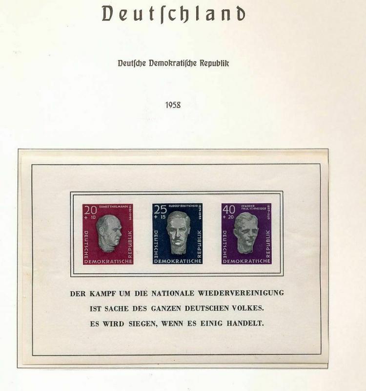 East Germany 1958/59 MNH+Sheet (Appx 100 Items) (St 344