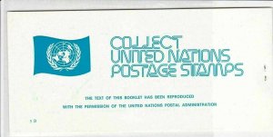 United Nations Mint Never Hinged Flags Stamps Booklet ref R 18468