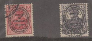 German Colonies - Allenstein Scott #16-17 Stamp - Used Set