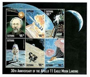 Guyana MNH S/S 30th Anniversary Apollo 11 Eagle Moon Landing