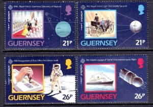 Guernsey 1991 Space Achievements - EUROPA Complete Mint MNH Set SC 449-452