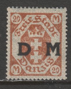 1921 Danzig - Sc O27 - MH VF - 1 single - Overprinted