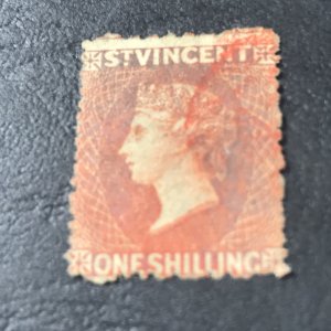 ST. VINCENT # 23--USED--VERMILLION----VICTORIA---1877