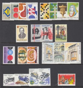 Belgium Sc 1569/1598 MNH. 1995 issues, 10 complete sets, fresh, VF.