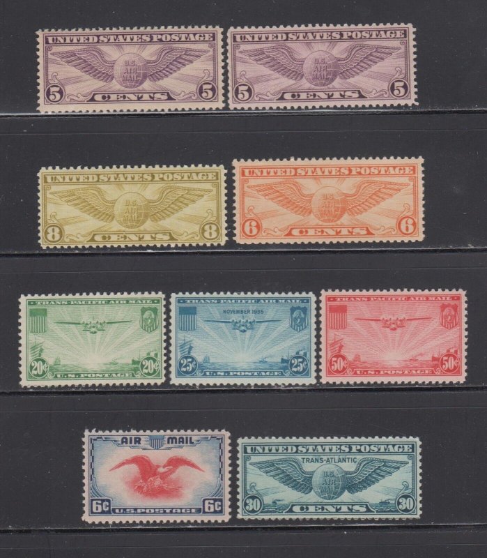 US, C12, C16, C17, C19, C20, C21, C22, C23, C24,MNH,VF,AIRMAIL 