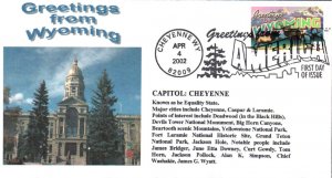 #3610 Greetings From Wyoming Alto FDC