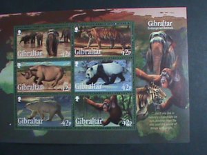 GIBRALTAR- 2011- SC# 1289a  ENDANGER ANIMALS MNH S/S SCV. $14  VERY FINE