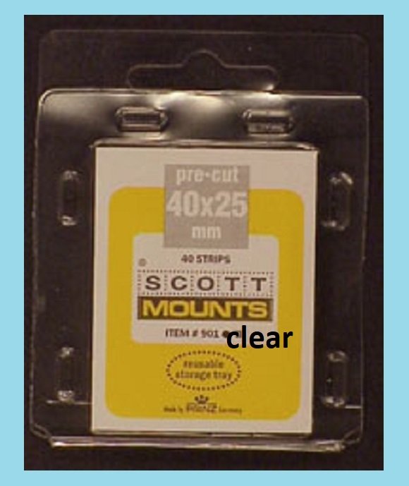 Scott Mounts Clear 40/25mm, Pgk. 40 ea. (00901C)*