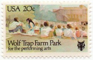 1982 Wolf Trap Farm Park Single 20c Postage Stamp, Sc#2018, MNH, OG