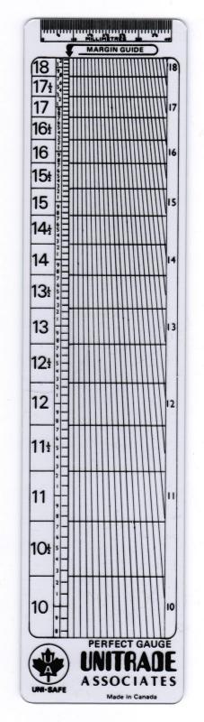 Uni-Safe Plastic UNITRADE Transparent Perforation Perfect Gauge