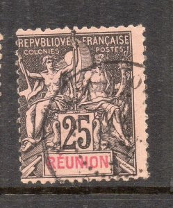 Reunion 1892 TABLET TYPE Early Issue Fine Used 25c. NW-230831