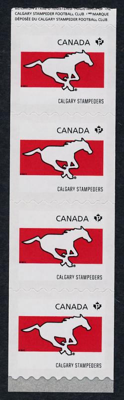 Canada 2561i End coil strip MNH CFL Calgary Stampeders, Sports