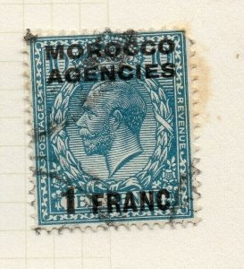 Morocco Agencies French Zone 1919-24 Issue Used 1F. Optd Surcharged NW-180654