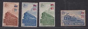 France  #Q182-Q185   MNH 1943 Parcel Post  surcharged