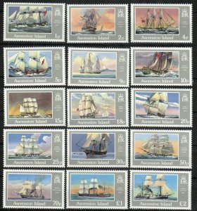Ascension Stamp 401-415  - Ships