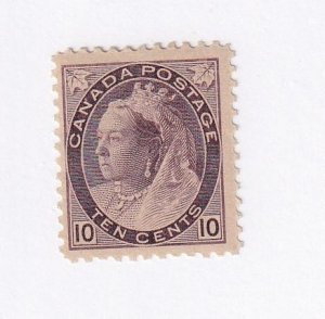 CANADA # 83 VF-MLH Q/VICTORIA 10cts NUMERAL CAT VALUE $750 (VVZZ66)