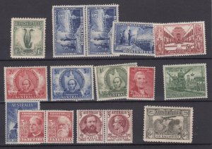 Australia Mid Period Mint Collection Of 16 To 1/- MH BP7203