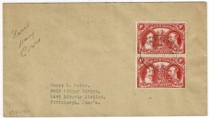 Barbados 1927 (17 FEB) R.L.O. cancel on First Day cover to the U.S., SG 240