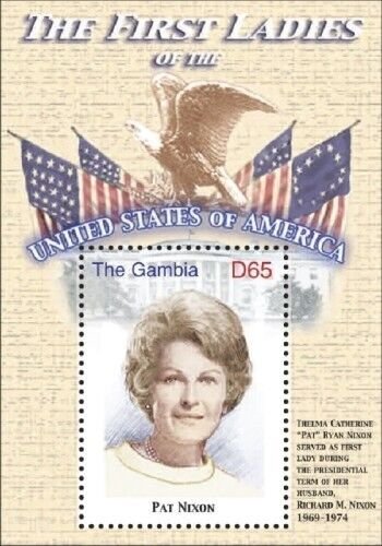 GAMBIA FIRST LADIES OF THE UNITED STATES - PAT NIXON S/S MNH