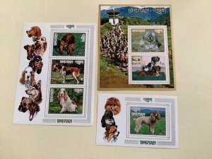Bhutan Domestic Pet Dogs mint never hinged stamp sheets R48892
