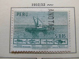 1952-53 A11P28F74 Peru 5c Fine Used Stamp-