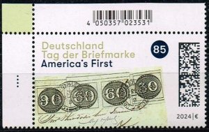 Germany 2024, Sc.# MNH, Stamp Day: America's first, Michel#3822