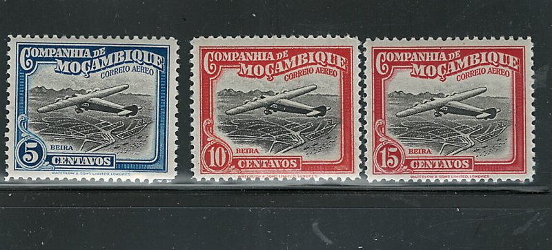 MOZAMBIQUE, COMPAHNIA de, 1935 AIRPLANES #C1 - #C15  MNH