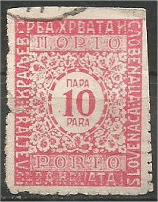 YUGOSLAVIA, 1921, used  10p, Numeral Scott J3