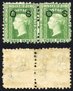 NSW SGO24a 3d yellow-green Wmk Sideways (Streaky Gum)