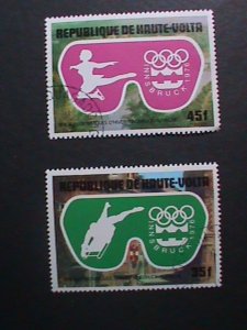 ​UPPER VOLTA-1976 WINTER OLYMPIC GAMES-INNSBRUCK'76-CTO-VERY FINE LARGE STAMPS