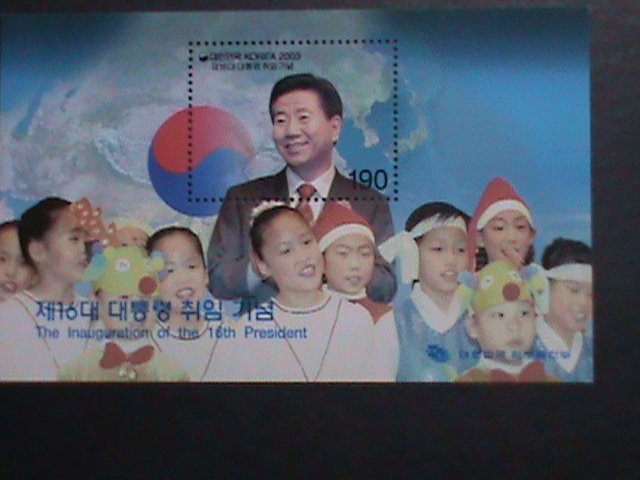 ​KOREA-2003 SC#2218a  PRES. ROH MOO HYUN- INAUGURATION MNH S/S-VERY FINE