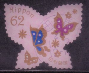 JAPAN SCOTT# 4140A **USED** 62y 2017 BUTTERFLIES  SEE SCAN