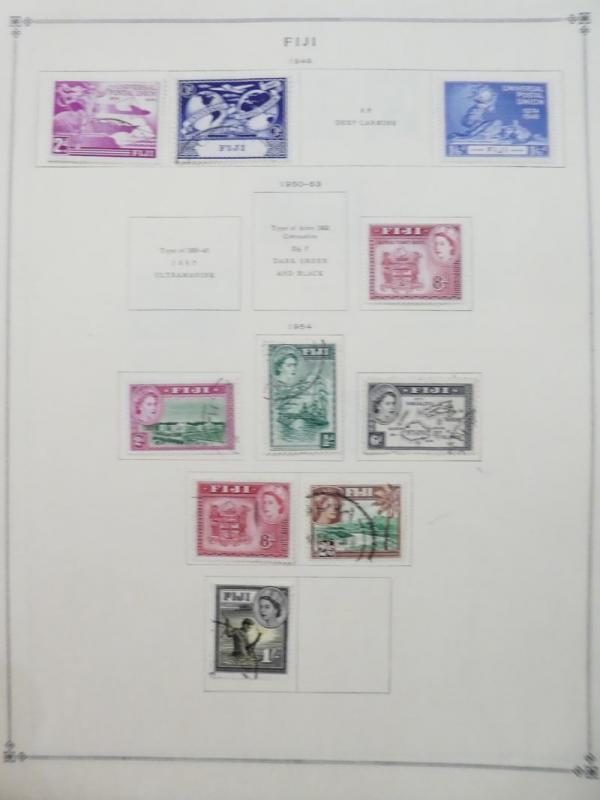 EDW1949SELL : FIJI Very clean Mint & Used collection on album pages. Cat $253.00