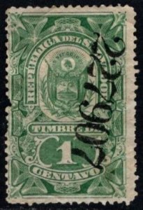 Vintage El Salvador Revenue 1 Centavo General Tax Duty Stamp Used