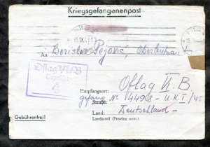 h381 - SERBIA WW2 1941 Letter Card to POW Camp in Germany