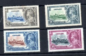 Ceylon KGV 1935 Silver Jubilee mint MH set #260-263 WS14643 