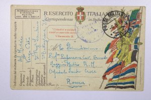 Italy 1918 Fledpost Card to Rome / Patriotic - L39382