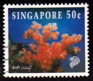 Singapore #680 Soft Coral, used.