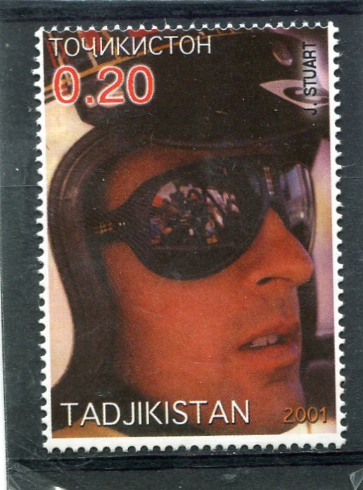 Tajikistan 2001 JAMES STEWART FORMULA ONE 1 value Perforated Mint (NH)