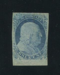 1852 United States Postage Stamp #9 Mint Hinged F/VF Original Gum Certified 