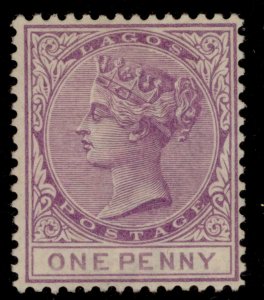 NIGERIA - Lagos QV SG17, 1d lilac-mauve, UNUSED. Cat £50. WMK CA