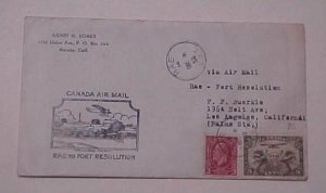 CANADA NWT FLIGHT RAE B/S FORT RESOLUTION 1932 DEC 9