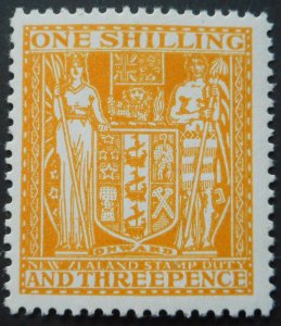 New Zealand 1940 One Shilling and Three Pence Arms SG F191 mint