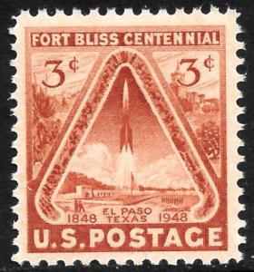 Scott 976    3¢ Fort Bliss Single, MNH
