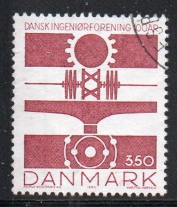 Denmark Sc 957 1992 Engineers Society Anniversary stamp used