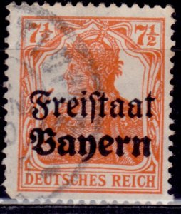 Germany, 1919 Bavaria - Bayern, Germania, 7 1/2pf, sc#179, used