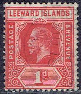 Leeward Islands, Scott #48; 1p King George V, Wmk 3, Used