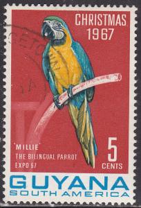 Guyana 34 CTO 1968 Macaw Parrot