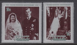 Aitutaki 51-52 Silver Wedding MNH VF